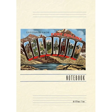 Vintage Lined Notebook Greetings from Fort Collins