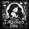 High Contrast Baby Book - Mother's Day: My First Mothers Day For Newborn, Babies, Infants High Contrast Baby Book of Family days Black and White Baby