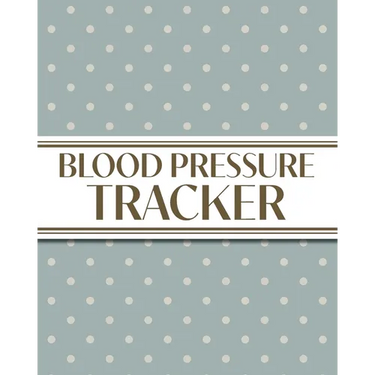XL Large Print 1-Year Blood Pressure Tracker (Cream Polka Dots on Blue): 8"x10" 52+ Extra Weeks Large Daily Blood Pressure Logbook Tracker Complete wi