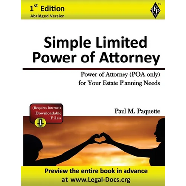 Simple Power of Attorney: Fillable Power of Attorney (POA Only) For Your Estate Planning Needs