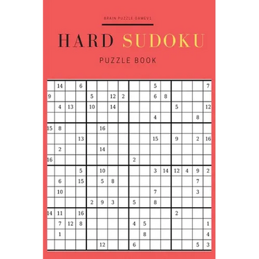 Hard Sudoku Puzzles Book: 16x16 Sudoku Games for Clever and Smart Adults, Ultimate Brain Challenging Games