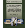 Ex Parte John Kedroff and Benjamin Fedchenkoff, as Archbishop, Etc., Petitioners. U.S. Supreme Court Transcript of Record with Supporting Pleadings