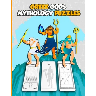 Greek Gods MythologY Puzzles: Large Print Word Search and Intricate Mazes Activity with Easy to Medium and Extreme Sudoku for Adult Anxiety - Ancien