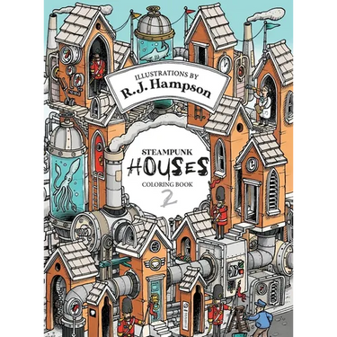 Steampunk Houses 2 Colouring Book