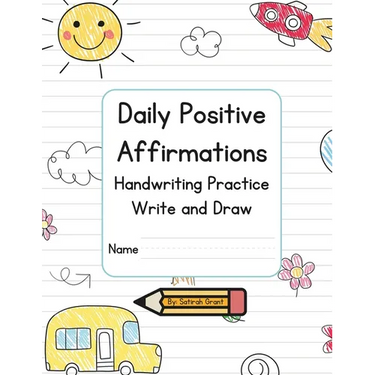 Daily Positive Affirmations Handwriting Practice Write and Draw