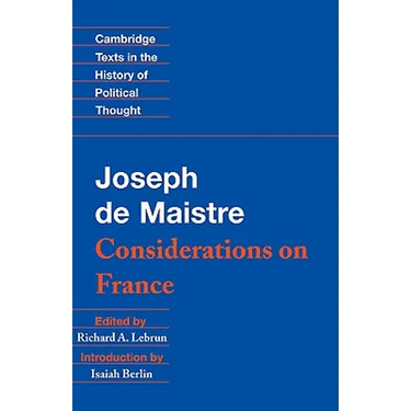 Maistre: Considerations on France