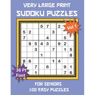 Very Large Print Sudoku Puzzles for Seniors: 100 Easy Sudoku for Adults: One Extra Large Print Puzzle Per Page and Space for Working Out the Answers,