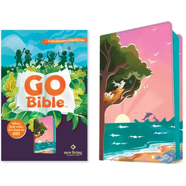 NLT Go Bible for Kids (Leatherlike, Beach Sunrise): A Life-Changing Bible for Kids