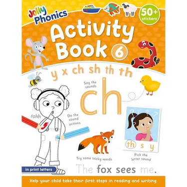 Jolly Phonics Activity Book 6: In Print Letters (American English Edition)