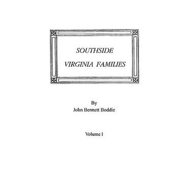 Southside Virginia Families, Volume I