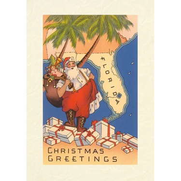 Vintage Lined Notebook Christmas Greetings from Florida