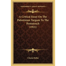 A Critical Essay On The Palestinian Targum To The Pentateuch (1921)