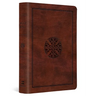 ESV Large Print Compact Bible, Red Letter (Trutone, Brown, Mosaic Cross Design)