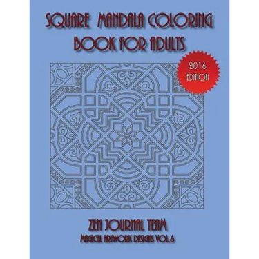 Square Mandala Coloring Book For Adults
