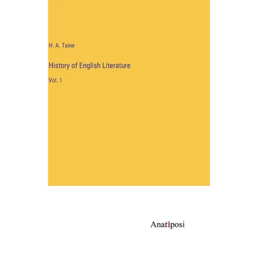 History of English Literature: Vol. 1