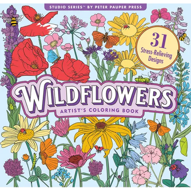 Wildflowers Adult Coloring Book (31 One-Sided Designs on Thick Paper)