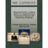 Ristuccia (Frank) V. Adams (Earl) U.S. Supreme Court Transcript of Record with Supporting Pleadings