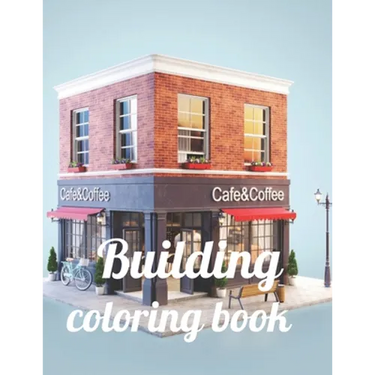 Building coloring book: A Coloring Book of 35 Unique Stress Relief building Coloring Book Designs Paperback