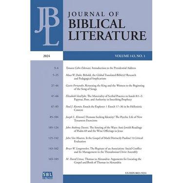Journal of Biblical Literature 143.1 (2024)