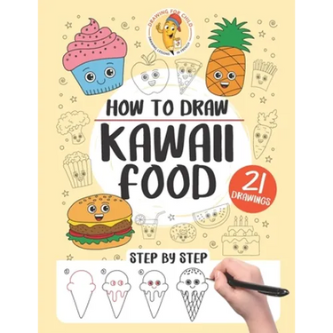 How to draw Kawaii Food: 21 step-by-step