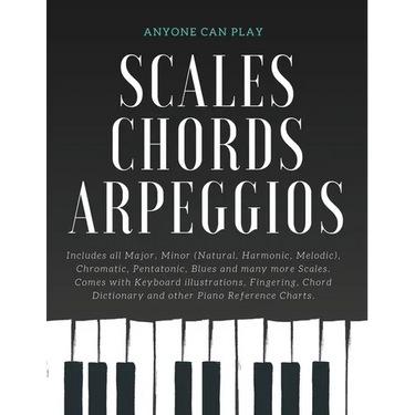 Essential Piano Scales, Chords & Arpeggios Guide - Complete Collection: 3 levels in 1 (Beginner to Advanced): Fingering, Keyboard illustration, Chord