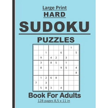 Large Print Hard Sudoku Puzzles Book For Adults: 100 Hard sudoku puzzles book for adults/seniors . Nice birthday gift for parents and friends.