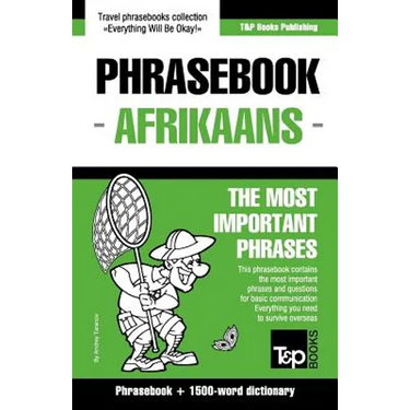English-Afrikaans phrasebook and 1500-word dictionary