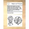 Essays and treatises on moral, political, and various philosophical subjects. By Emanuel Kant, ... from the German by the translator of The principles