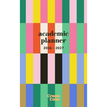 26-27 Academic Planner: Modern Stripes Small College/School Organizer July 2026 - July 2027 Weekly & Monthly