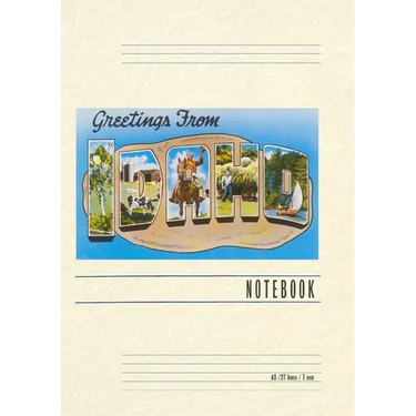 Vintage Lined Notebook Greetings from Idaho