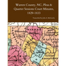 Warren County, NC, Pleas & Quarter Sessions Court Minutes, 1829-1833