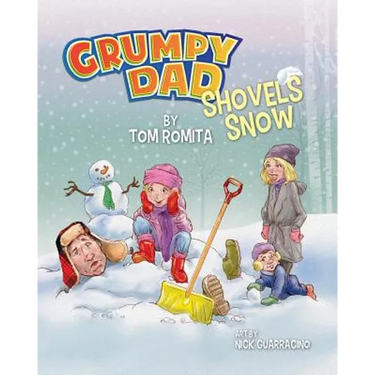 Grumpy Dad Shovels Snow