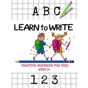 Learn to Write: Tracing and printing letters and numbers. Handwriting activity workbook for pre-K