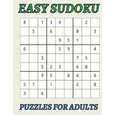 Easy Sudoku Puzzles for Adults: Large-print easy sudoku puzzles for adults puzzle book with 50 games to enjoy