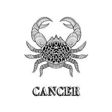 Cancer: Coloring Book with Three Different Styles of All Twelve Signs of the Zodiac. 36 Individual Coloring Pages. 8.5 x 11