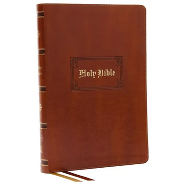 KJV Holy Bible: Giant Print Thinline Bible, Tan Leathersoft, Red Letter, Comfort Print: King James Version (Vintage Series)