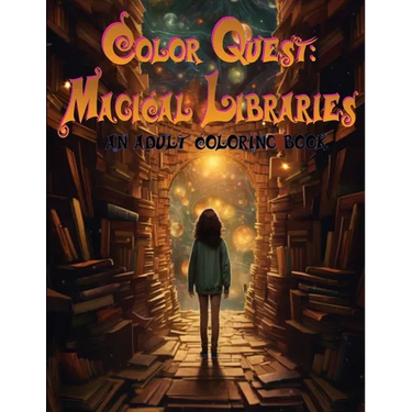 Color Quest: Magical Libraries: An Adult Coloring Book