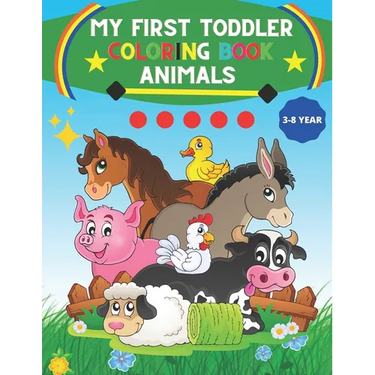 My First Toddler Coloring Book animals for 3-8 year: My First Big Book of Easy Educational Coloring Pages of Animal Letters A to Z for Boys & Girls, L