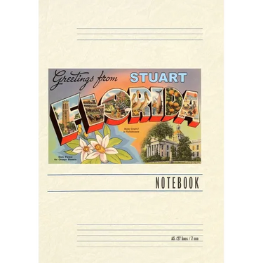 Vintage Lined Notebook Greetings from Stuart, Florida