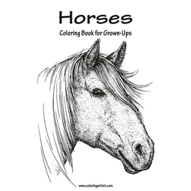 Horses Coloring Book for Grown-Ups 1