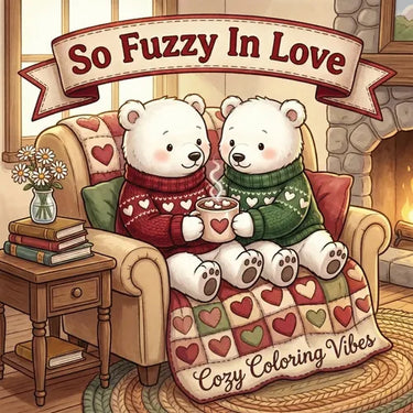 So Fuzzy In Love: Easy & Fun Bold Line Coloring Book for Adults & Teens Cute Fuzzy Animals & Romantic Moments, Cozy Homebody Rituals Creative Screen-F