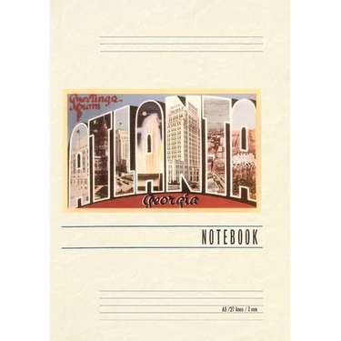Vintage Lined Notebook Greetings from Altanta