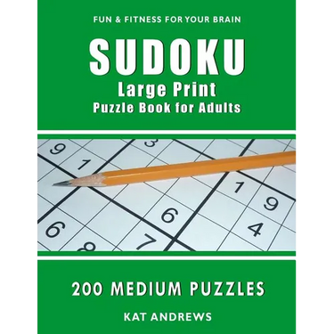 Sudoku Large Print Puzzle Book for Adults: 200 Medium Puzzles