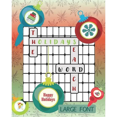 The Holidays Words Search Large Font: Thanksgiving, Christmas, and New Years Theme Puzzle Fun For Adults, Seniors, And Kids