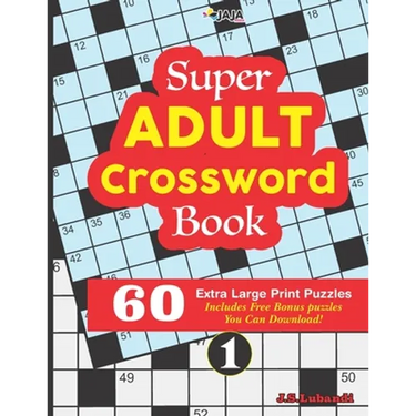 Super ADULT Crossword Book 60 Extra Large Print Easy Puzzles.