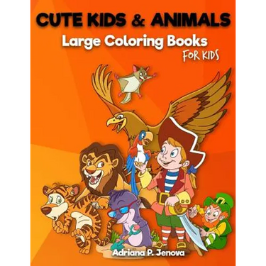 Cute Kids & Animals: Large coloring books for kids: Ocean Kids Coloring Book Ages 2-4, 4-8, Boys, Girls, Fun Early Learning, Relaxation, Wo