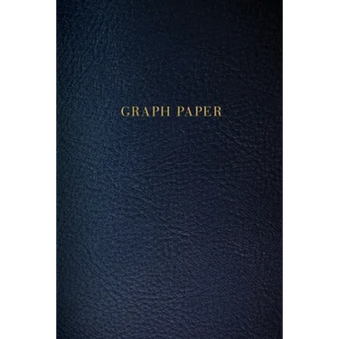 Graph Paper: Executive Style Composition Notebook - Dark Blue Leather Style, Softcover - 6 x 9 - 100 pages (Office Essentials)