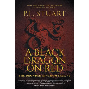 A Black Dragon on Red