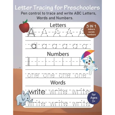 Letter Tracing for Preschoolers: Pen control to trace and write letters, words and numbers