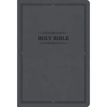 KJV Large Print Thinline Bible, Value Edition, Charcoal Leathertouch